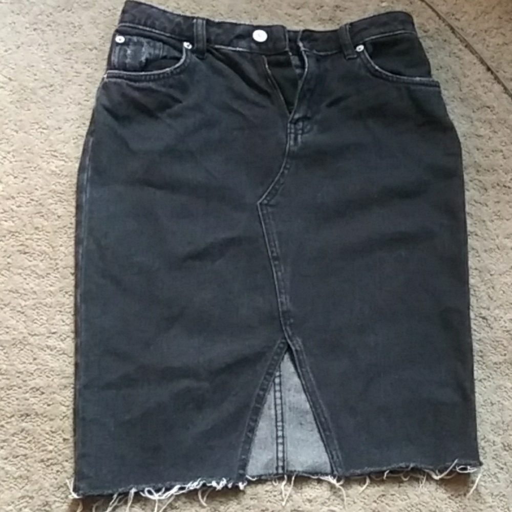 Black Jean Skirt